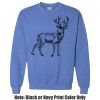 Adult Heavy Blend Heather Royal or Red 60/40 Fleece Crew (S) Thumbnail
