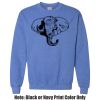 Adult Heavy Blend Heather Royal or Red 60/40 Fleece Crew (S) Thumbnail