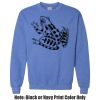 Adult Heavy Blend Heather Royal or Red 60/40 Fleece Crew (S) Thumbnail