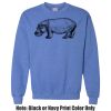 Adult Heavy Blend Heather Royal or Red 60/40 Fleece Crew (S) Thumbnail