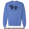 Adult Heavy Blend Heather Royal or Red 60/40 Fleece Crew (S) Thumbnail