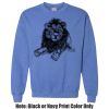 Adult Heavy Blend Heather Royal or Red 60/40 Fleece Crew (S) Thumbnail