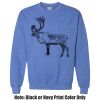 Adult Heavy Blend Heather Royal or Red 60/40 Fleece Crew (S) Thumbnail