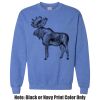 Adult Heavy Blend Heather Royal or Red 60/40 Fleece Crew (S) Thumbnail