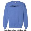Adult Heavy Blend Heather Royal or Red 60/40 Fleece Crew (S) Thumbnail