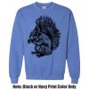 Adult Heavy Blend Heather Royal or Red 60/40 Fleece Crew (S) Thumbnail