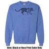 Adult Heavy Blend Heather Royal or Red 60/40 Fleece Crew (S) Thumbnail