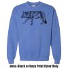 Adult Heavy Blend Heather Royal or Red 60/40 Fleece Crew (S) Thumbnail