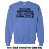 Adult Heavy Blend Heather Royal or Red 60/40 Fleece Crew (S) Thumbnail