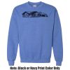 Adult Heavy Blend Heather Royal or Red 60/40 Fleece Crew (S) Thumbnail