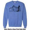 Adult Heavy Blend Heather Royal or Red 60/40 Fleece Crew (S) Thumbnail