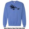 Adult Heavy Blend Heather Royal or Red 60/40 Fleece Crew (S) Thumbnail