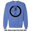 Adult Heavy Blend Heather Royal or Red 60/40 Fleece Crew (S) Thumbnail