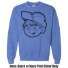 Adult Heavy Blend Heather Royal or Red 60/40 Fleece Crew (S) Thumbnail