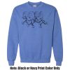 Adult Heavy Blend Heather Royal or Red 60/40 Fleece Crew (S) Thumbnail