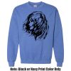 Adult Heavy Blend Heather Royal or Red 60/40 Fleece Crew (S) Thumbnail