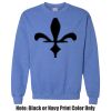 Adult Heavy Blend Heather Royal or Red 60/40 Fleece Crew (S) Thumbnail