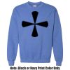 Adult Heavy Blend Heather Royal or Red 60/40 Fleece Crew (S) Thumbnail