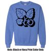 Adult Heavy Blend Heather Royal or Red 60/40 Fleece Crew (S) Thumbnail
