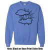 Adult Heavy Blend Heather Royal or Red 60/40 Fleece Crew (S) Thumbnail