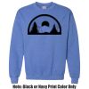 Adult Heavy Blend Heather Royal or Red 60/40 Fleece Crew (S) Thumbnail