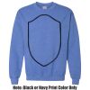 Adult Heavy Blend Heather Royal or Red 60/40 Fleece Crew (S) Thumbnail