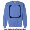 Adult Heavy Blend Heather Royal or Red 60/40 Fleece Crew (S) Thumbnail