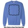 Adult Heavy Blend Heather Royal or Red 60/40 Fleece Crew (S) Thumbnail