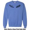Adult Heavy Blend Heather Royal or Red 60/40 Fleece Crew (S) Thumbnail