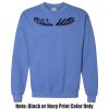 Adult Heavy Blend Heather Royal or Red 60/40 Fleece Crew (S) Thumbnail