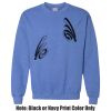 Adult Heavy Blend Heather Royal or Red 60/40 Fleece Crew (S) Thumbnail