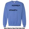Adult Heavy Blend Heather Royal or Red 60/40 Fleece Crew (S) Thumbnail