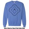 Adult Heavy Blend Heather Royal or Red 60/40 Fleece Crew (S) Thumbnail