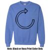 Adult Heavy Blend Heather Royal or Red 60/40 Fleece Crew (S) Thumbnail