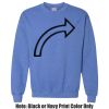 Adult Heavy Blend Heather Royal or Red 60/40 Fleece Crew (S) Thumbnail