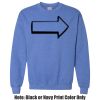 Adult Heavy Blend Heather Royal or Red 60/40 Fleece Crew (S) Thumbnail