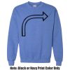 Adult Heavy Blend Heather Royal or Red 60/40 Fleece Crew (S) Thumbnail