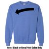 Adult Heavy Blend Heather Royal or Red 60/40 Fleece Crew (S) Thumbnail