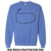 Adult Heavy Blend Heather Royal or Red 60/40 Fleece Crew (S) Thumbnail
