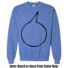 Adult Heavy Blend Heather Royal or Red 60/40 Fleece Crew (S) Thumbnail