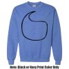 Adult Heavy Blend Heather Royal or Red 60/40 Fleece Crew (S) Thumbnail