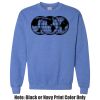 Adult Heavy Blend Heather Royal or Red 60/40 Fleece Crew (S) Thumbnail
