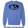 Adult Heavy Blend Heather Royal or Red 60/40 Fleece Crew (S) Thumbnail