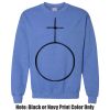Adult Heavy Blend Heather Royal or Red 60/40 Fleece Crew (S) Thumbnail