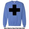 Adult Heavy Blend Heather Royal or Red 60/40 Fleece Crew (S) Thumbnail