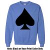 Adult Heavy Blend Heather Royal or Red 60/40 Fleece Crew (S) Thumbnail