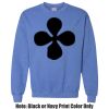 Adult Heavy Blend Heather Royal or Red 60/40 Fleece Crew (S) Thumbnail