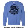 Adult Heavy Blend Heather Royal or Red 60/40 Fleece Crew (S) Thumbnail