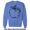 Adult Heavy Blend Heather Royal or Red 60/40 Fleece Crew (S) Thumbnail