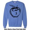 Adult Heavy Blend Heather Royal or Red 60/40 Fleece Crew (S) Thumbnail